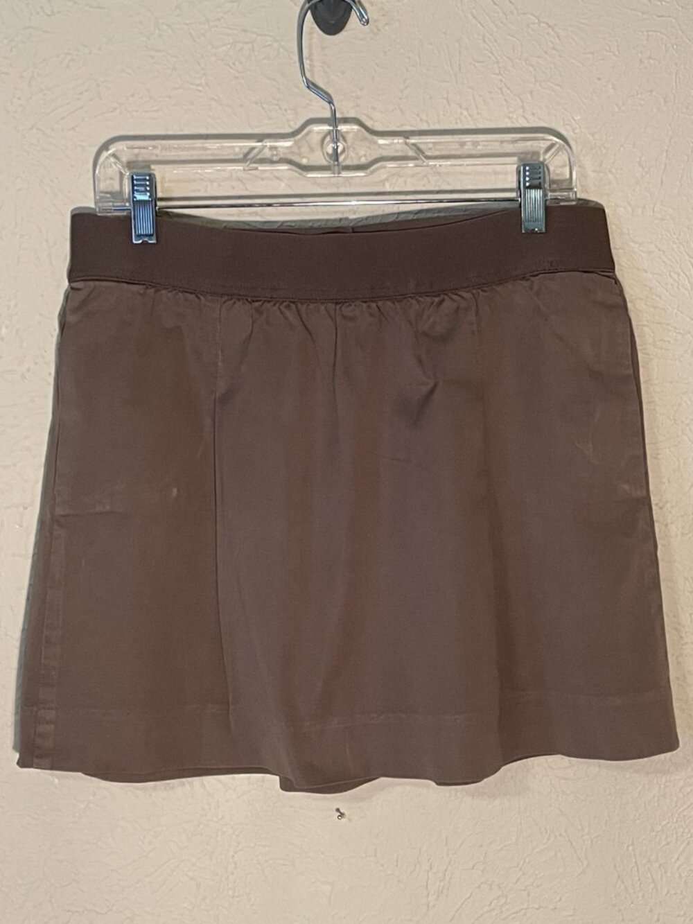 J Crew Elastic Waist Brown Skirt, Size 6
